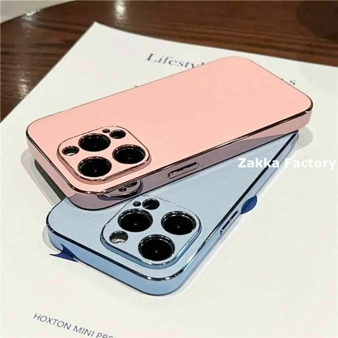 紫 iPhone15ケース カバー スマホ iPhoneケース おしゃれ 韓国 スマホ/家電/カメラのスマホアクセサリー(iPhoneケース)の商品写真