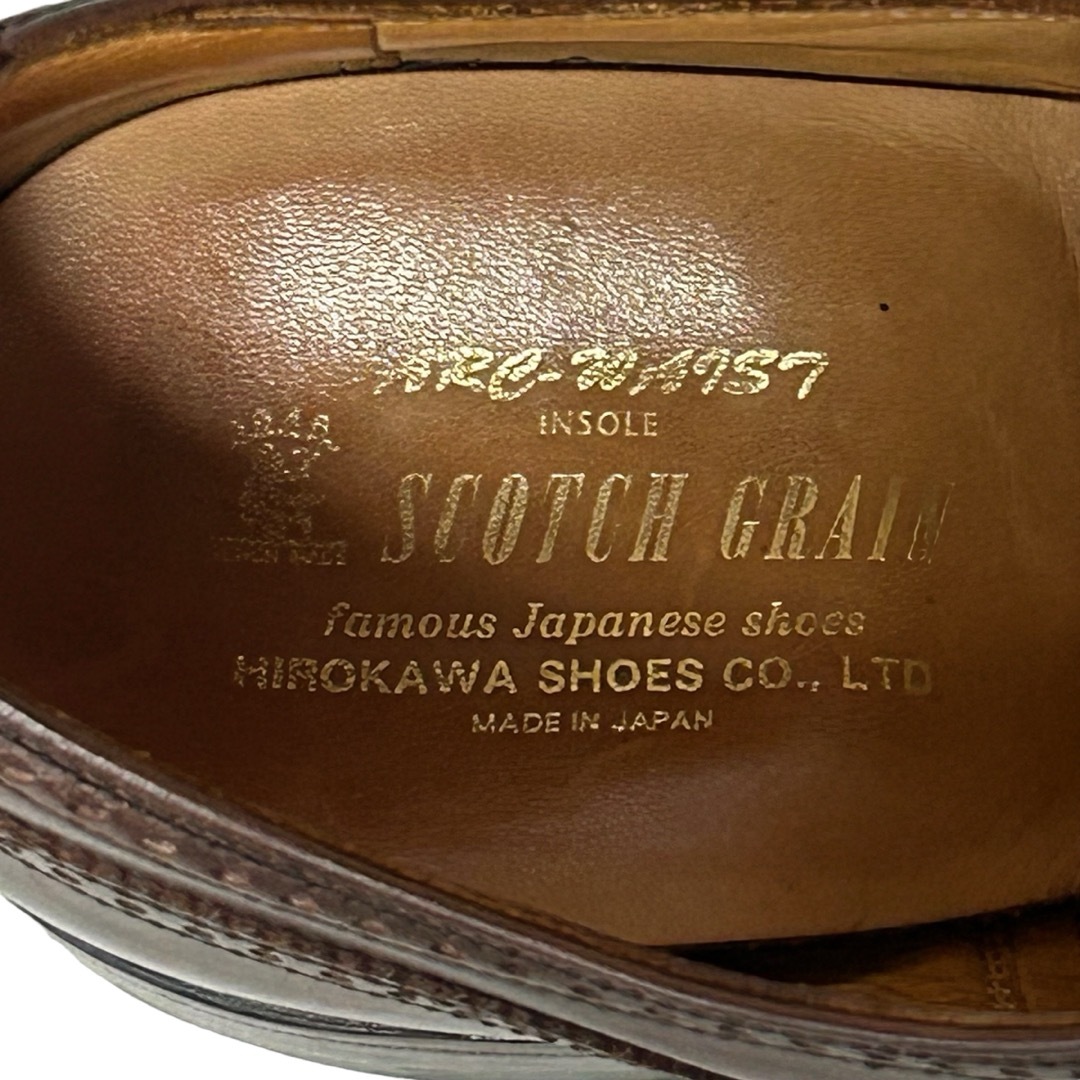 美品　希少スコッチグレインメダリオンウイングチップ　ライトブラウン　HA9040 メンズの靴/シューズ(ドレス/ビジネス)の商品写真