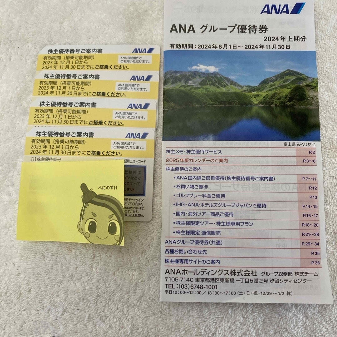 ANA(全日本空輸)(エーエヌエー(ゼンニッポンクウユ))のANA 株主優待券 チケットの優待券/割引券(その他)の商品写真