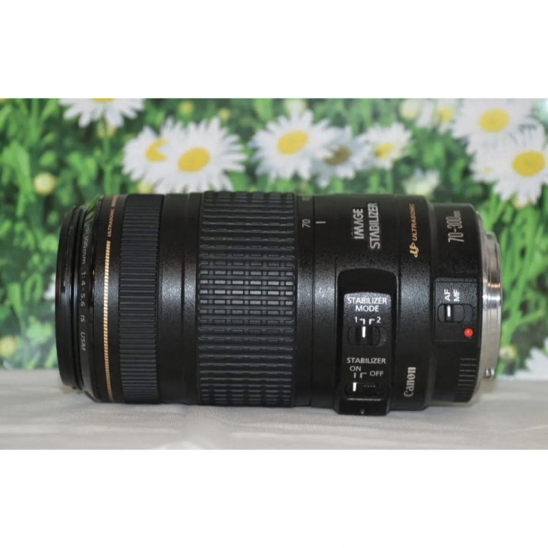 Canon(キヤノン)のCanon EF 70-300mm F4-5.6 IS USM♥️超望遠レンズ スマホ/家電/カメラのカメラ(レンズ(ズーム))の商品写真