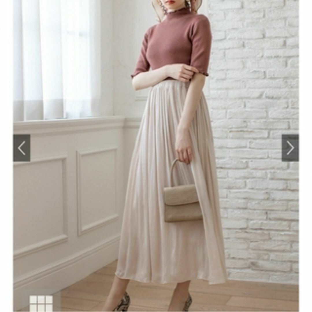 GRL(グレイル)の【GRL / グレイル】S ギャザーフレアスカート エクリュ レディースのスカート(ロングスカート)の商品写真