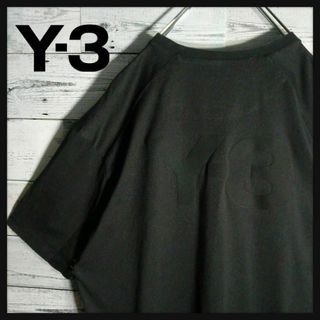 【超人気モデル】Y-3 ワイスリー☆バックビッグロゴ入りTシャツ 希少 入手困難