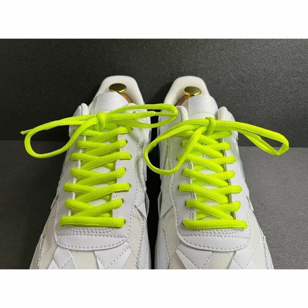 新品130cm オーバル シューレース 靴紐 平丸紐 ネオングリーン ⓵ メンズの靴/シューズ(スニーカー)の商品写真