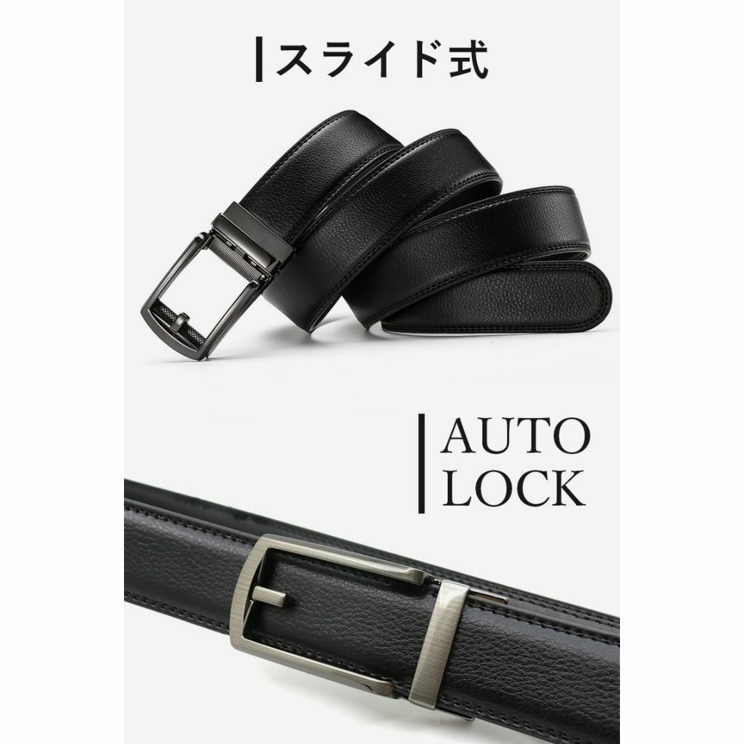 【色: 6キャメル】JINSELF 【本革】 ベルト メンズ オートロック バッ メンズのファッション小物(その他)の商品写真