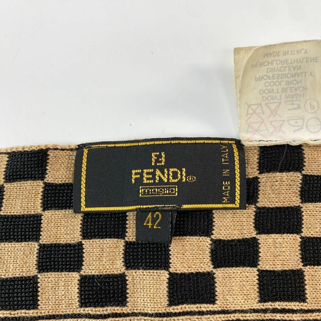 FENDI(フェンディ)のフェンディ FENDI ショール マフラー チェック ダミエ レディースのファッション小物(ストール/パシュミナ)の商品写真