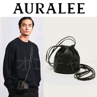 AURALEE - AURALEE LEATHER SMALL ROUND STRING POUCH