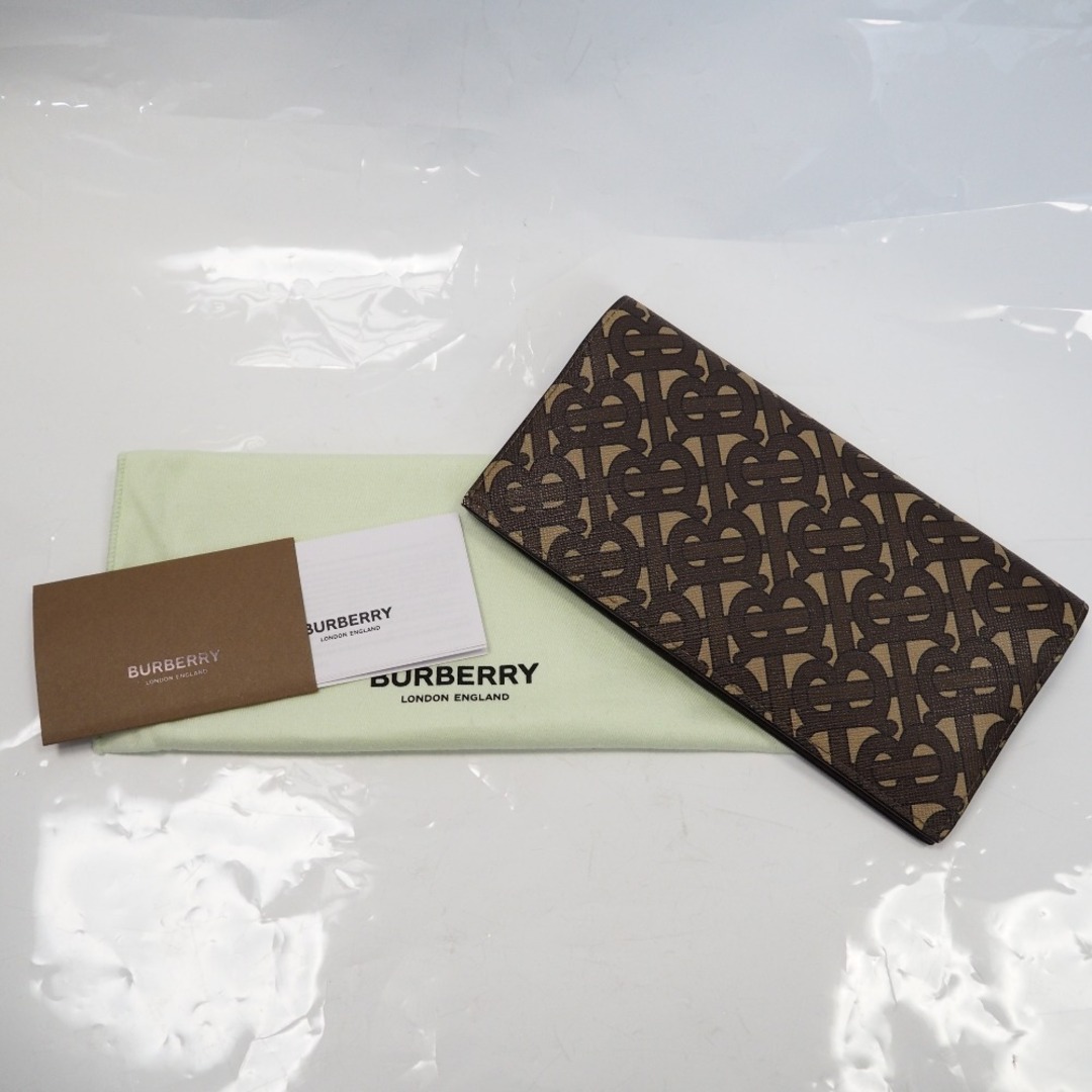 BURBERRY(バーバリー)のバーバリー 二つ折り長財布 TBモノグラム 本革 ブラウン系 Th961942 美品・中古 メンズのファッション小物(長財布)の商品写真