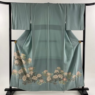 色留袖 身丈158cm 裄丈65.5cm 正絹 名品 【中古】(着物)