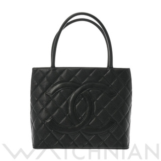 シャネル(CHANEL)の中古 シャネル CHANEL A01804 7番台 レディース トートバッグ ブラック /ゴールド金具 キャビアスキン(ショルダーバッグ)