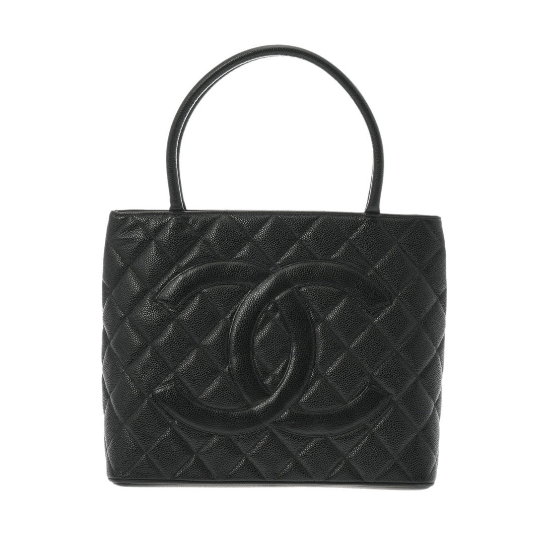 CHANEL(シャネル)の中古 シャネル CHANEL A01804 7番台 レディース トートバッグ ブラック /ゴールド金具 キャビアスキン レディースのバッグ(ショルダーバッグ)の商品写真