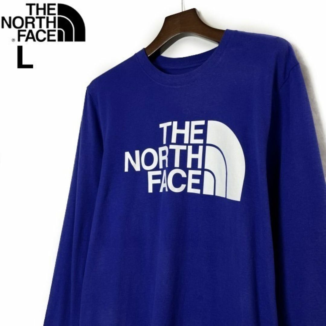 THE NORTH FACE(ザノースフェイス)のノースフェイス 長袖 Tシャツ ロンT US限定 ロゴ(L)青 180902 メンズのトップス(Tシャツ/カットソー(七分/長袖))の商品写真