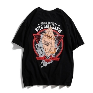 【在庫わずか】半袖 XL ストリート オーバーサイズ 黒 ロック Tシャツ 手(Tシャツ/カットソー(半袖/袖なし))