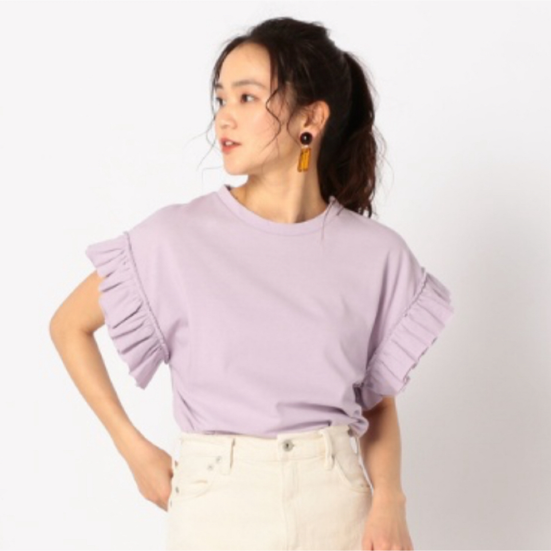 NOLLEY'S(ノーリーズ)のＲｉｅ　Ｍｉｌｌｅｒ　ラベンダー袖フリルプルオーバーカットソー　 メンズのトップス(Tシャツ/カットソー(半袖/袖なし))の商品写真