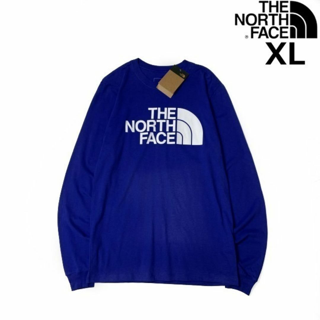 THE NORTH FACE(ザノースフェイス)のノースフェイス 長袖 Tシャツ ロンT US限定 ロゴ(XL)青 180902 メンズのトップス(Tシャツ/カットソー(七分/長袖))の商品写真