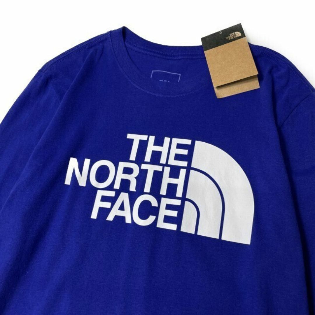 THE NORTH FACE(ザノースフェイス)のノースフェイス 長袖 Tシャツ ロンT US限定 ロゴ(XL)青 180902 メンズのトップス(Tシャツ/カットソー(七分/長袖))の商品写真