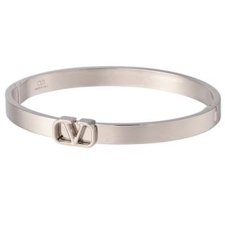 valentino garavani - ヴァレンティノ ガラヴァーニ/VALENTINO GARAVANI ブレスレット メンズ BANGLE | MINI VLOGO SIGNATURE | METALLO ヒンジブレスレット PALLADIUM 3Y2J0Q75-MET-172 _0410ff