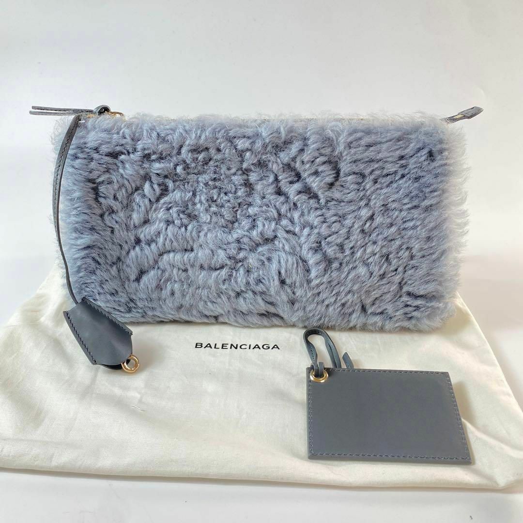 Balenciaga(バレンシアガ)の美品 バレンシアガ BALENCIAGA ファー クラッチバッグ レディースのバッグ(クラッチバッグ)の商品写真