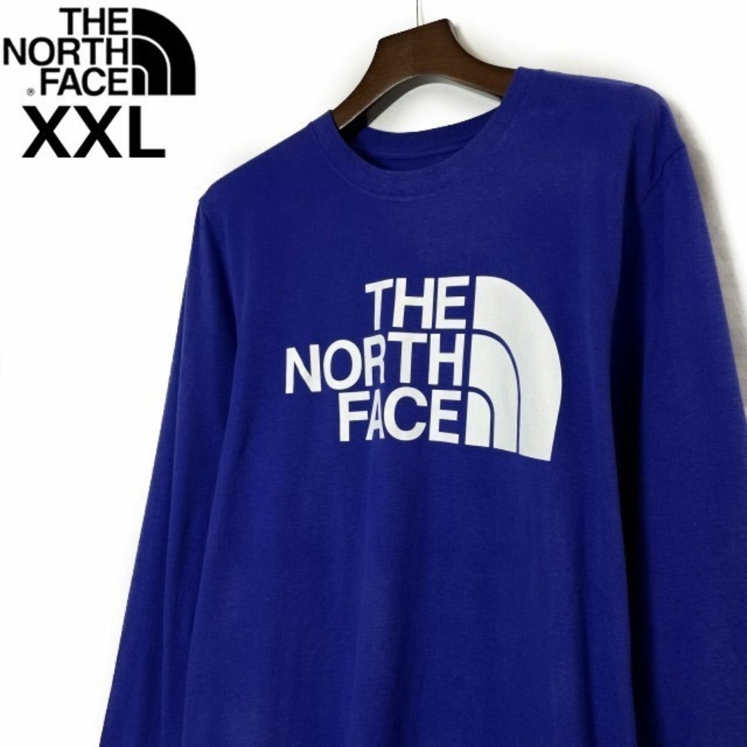 THE NORTH FACE(ザノースフェイス)のノースフェイス 長袖 Tシャツ ロンT US限定 ロゴ(XXL)青 180902 メンズのトップス(Tシャツ/カットソー(七分/長袖))の商品写真