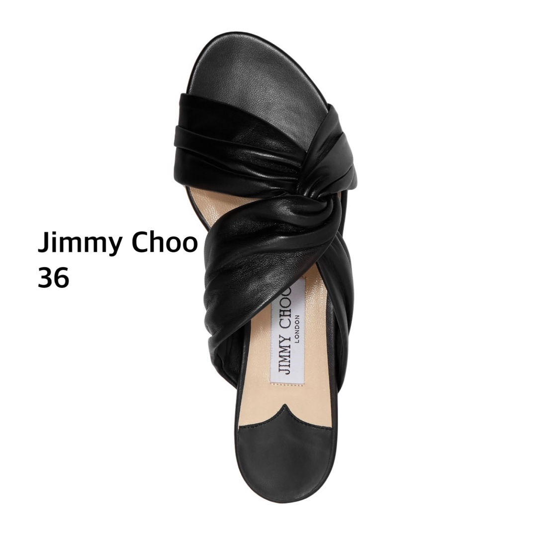 JIMMY CHOO(ジミーチュウ)のお値下げJimmy Choo フラットサンダル 36 レディースの靴/シューズ(サンダル)の商品写真