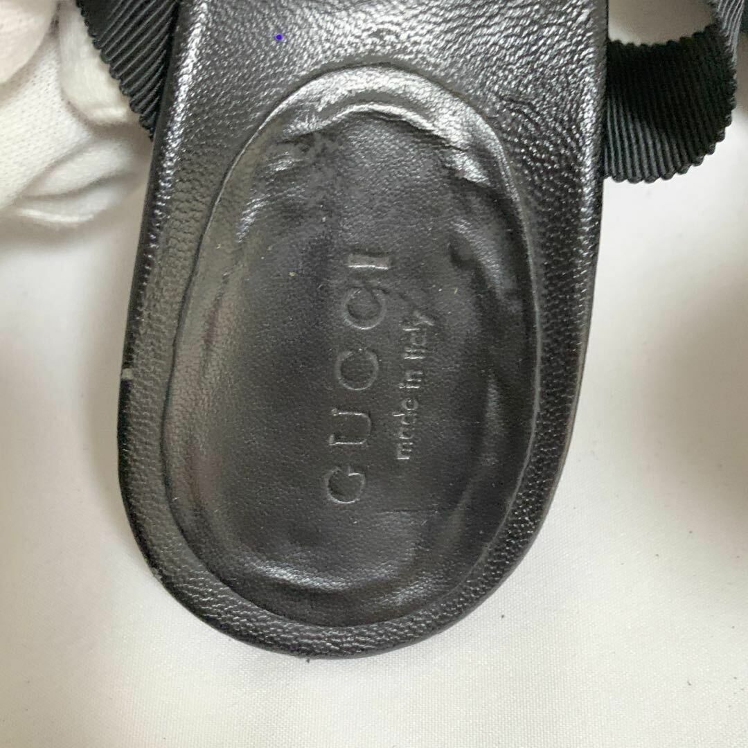 Gucci(グッチ)のGUCCI グッチ アンクルサンダル ピンヒール ブラック レディース 24cm レディースの靴/シューズ(サンダル)の商品写真