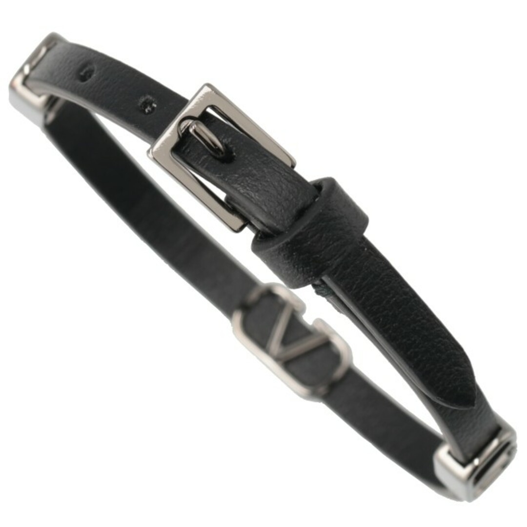 valentino garavani(ヴァレンティノガラヴァーニ)のヴァレンティノ ガラヴァーニ/VALENTINO GARAVANI ブレスレット メンズ LEATHER BRACELET (LOGO 14X9mm) | VLOGO SIGNATURE | VITELLO/BLACK RUTHENIUM LOGO レザーブレスレット NERO 3Y2J0M98-UQC-0NO _0410ff メンズのアクセサリー(ブレスレット)の商品写真