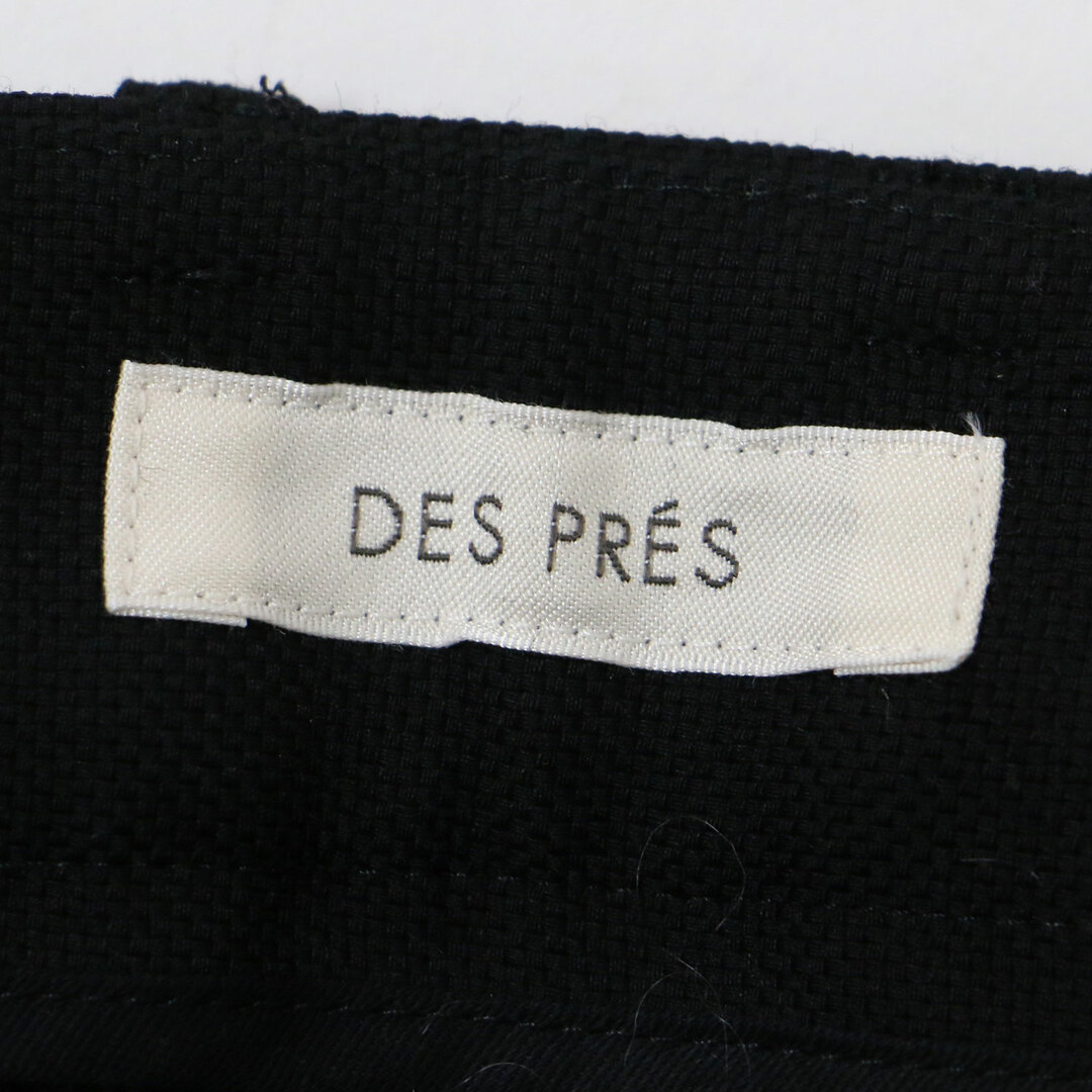 DES PRES(デプレ)のDES PRES デプレ パンツ テーパードパンツ ブラック 黒 32(5号) ウール ハイウエスト タックパンツ アンクル丈 オックス生地 秋冬 ボトムス ズボン 日本製 シンプル オフィス カジュアル ビジネスパンツ【レディース】【中古】 レディースのパンツ(その他)の商品写真