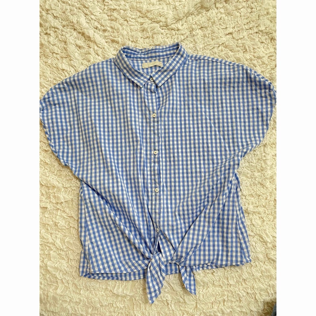 ZARA(ザラ)のZARA KIDS ギンガムチェック　半袖　シャツ メンズのトップス(Tシャツ/カットソー(半袖/袖なし))の商品写真