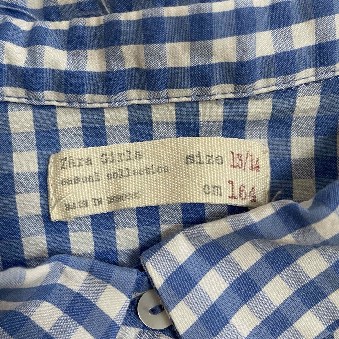 ZARA(ザラ)のZARA KIDS ギンガムチェック　半袖　シャツ メンズのトップス(Tシャツ/カットソー(半袖/袖なし))の商品写真