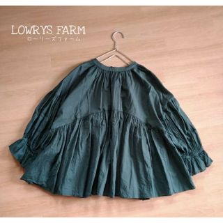 ローリーズファーム(LOWRYS FARM)のローリーズファーム　前後着 ゆったり コットンブラウス　グリーン 大人可愛い(シャツ/ブラウス(長袖/七分))