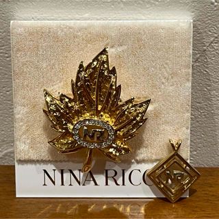 NINA RICCI - NINA RICCI ニナリッチ　ブローチ ヴィンテージ  ゴールド　　