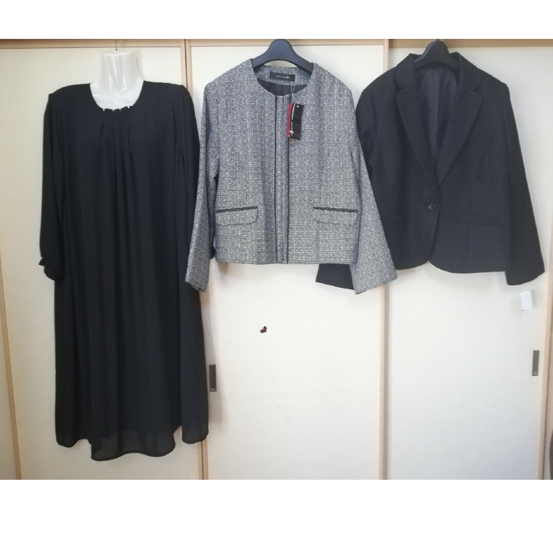 【値下げ】新品♡セレモニー3点セット♡17号 レディースのフォーマル/ドレス(礼服/喪服)の商品写真
