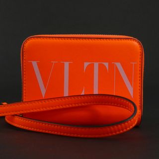 valentino garavani - ヴァレンティノ ガラヴァーニ Valentino Garavani コインケース ショルダーウォレット レザー オレンジ シルバー ユニセックス 送料無料【中古】 e58660i