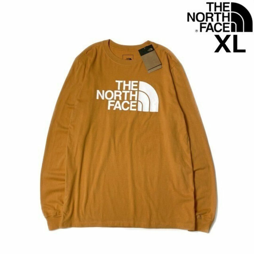 THE NORTH FACE(ザノースフェイス)のノースフェイス 長袖 Tシャツ US限定 ロゴ(XL)オレンジ 180902 メンズのトップス(Tシャツ/カットソー(七分/長袖))の商品写真