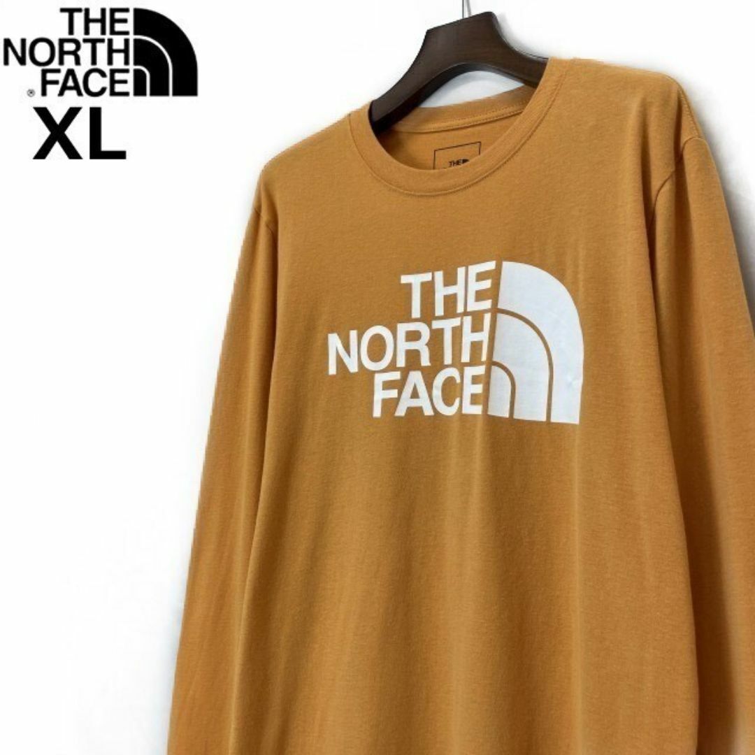 THE NORTH FACE(ザノースフェイス)のノースフェイス 長袖 Tシャツ US限定 ロゴ(XL)オレンジ 180902 メンズのトップス(Tシャツ/カットソー(七分/長袖))の商品写真