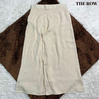 THE ROW - 【美品】THE ROW ザ ロウ アンクル ワイド パンツ アイボリー 4 高級