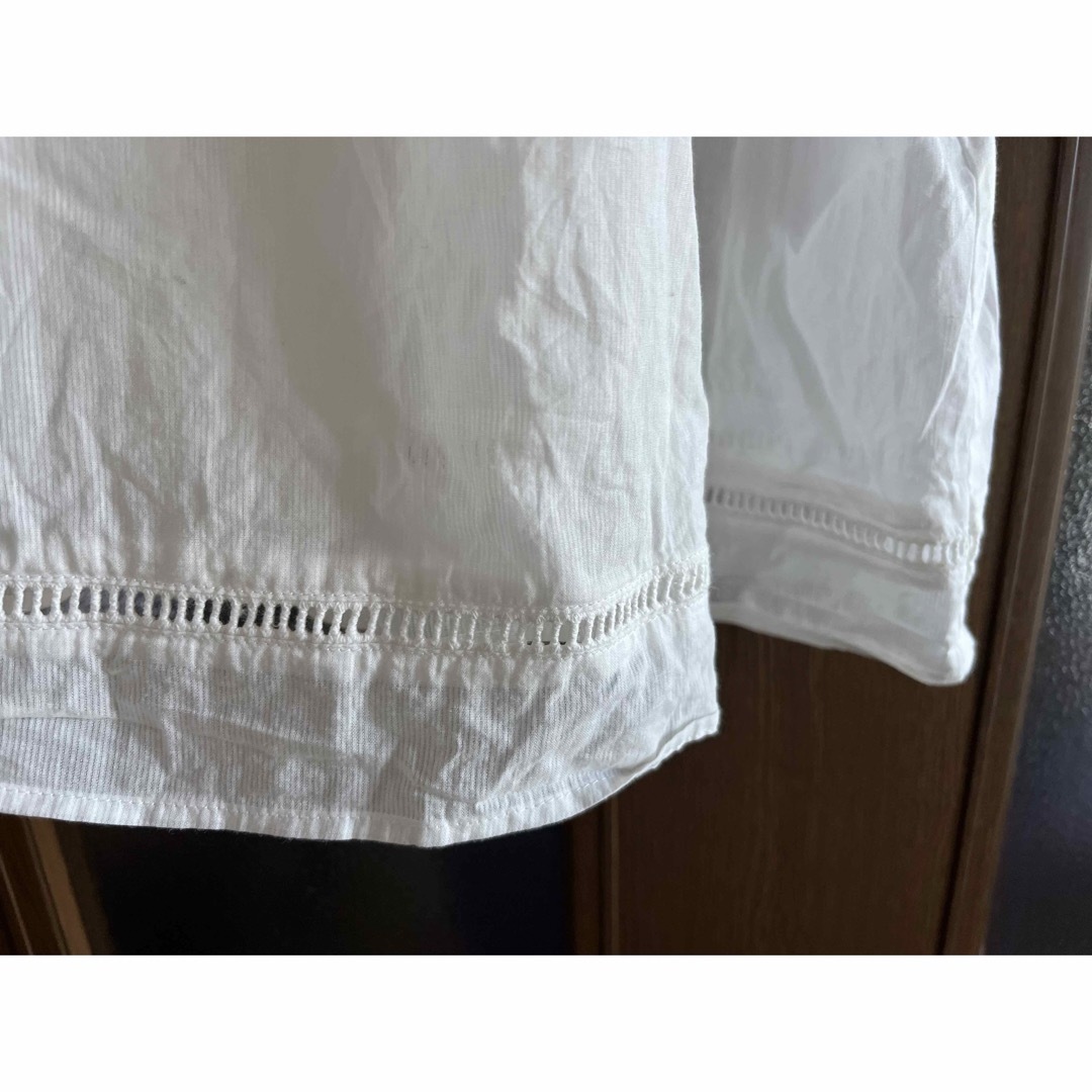 イトキン　コットン　ブラウス　白　size40  Lサイズ レディースのトップス(シャツ/ブラウス(長袖/七分))の商品写真