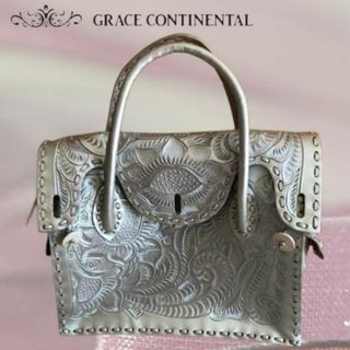 グレースコンチネンタル(GRACE CONTINENTAL)の【美品】グレースコンチネンタル　カービングバッグ(ハンドバッグ)