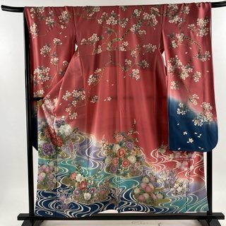 振袖 身丈156.5cm 裄丈68cm 正絹 美品 名品 【中古】(着物)