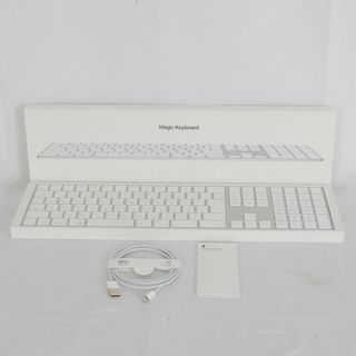 アップル(Apple)の【美品】Apple Magic Keyboard MQ052J/A シルバー テンキー付き JIS マジックキーボード アップル 本体(PC周辺機器)