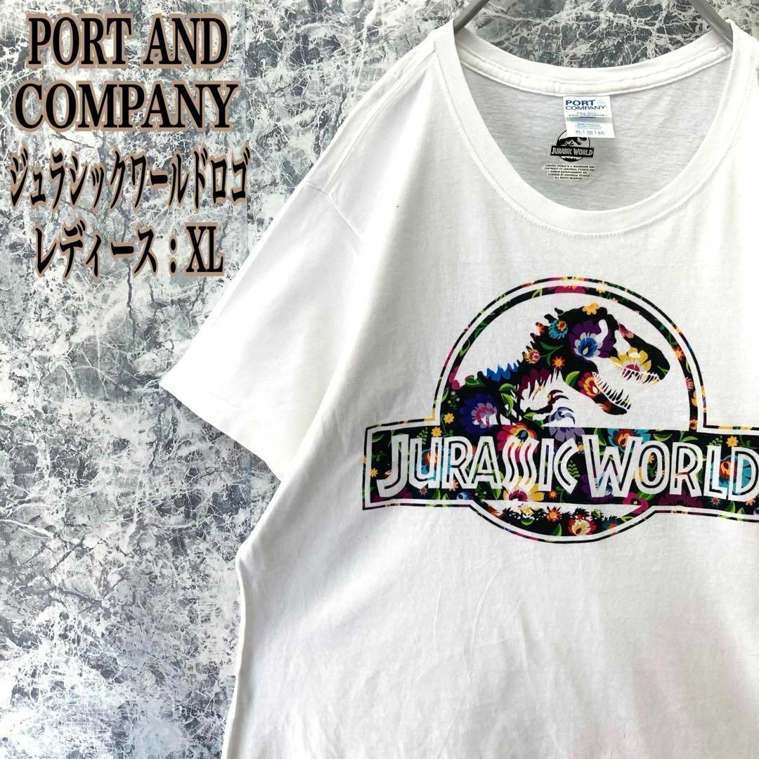 VINTAGE(ヴィンテージ)のIT61 US古着ポートアンドカンパニージュラシックワールド恐竜花柄半袖Tシャツ レディースのトップス(Tシャツ(半袖/袖なし))の商品写真