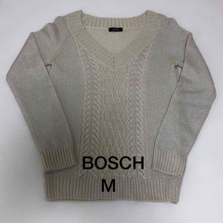 BOSCH　Vネックニット　コットン　オレンジ　M