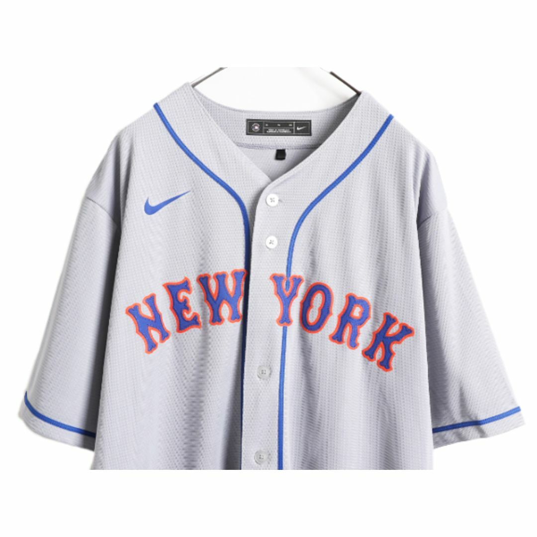 NIKE(ナイキ)のMLB オフィシャル ナイキ メッツ ベースボール シャツ メンズ XL NIKE ユニフォーム ゲームシャツ メジャーリーグ 半袖シャツ 大きいサイズ スポーツ/アウトドアの野球(ウェア)の商品写真