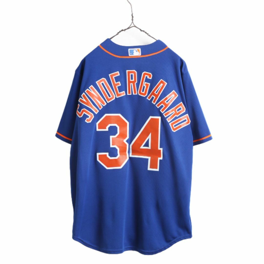 買得 MLB メンズ シャツ ベースボール メッツ Majestic オフィシャル ユニフォームシャツ