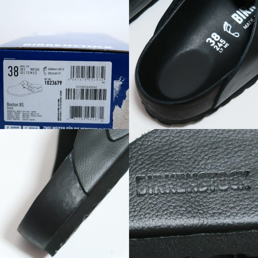 BIRKENSTOCK(ビルケンシュトック)の24.5 新品 BIRKENSTOCK エクスクイジット レザー サンダル 黒 レディースの靴/シューズ(サンダル)の商品写真