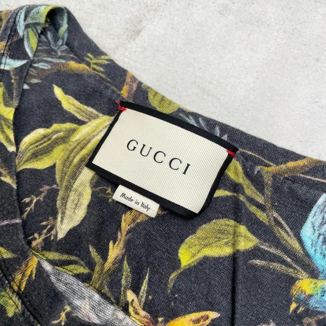 Gucci(グッチ)のGUCCI グッチ 花柄 ボタニカル 総柄 Tシャツ カットソー XS 高級 メンズのトップス(Tシャツ/カットソー(半袖/袖なし))の商品写真