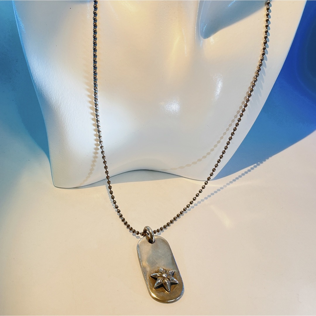 Chrome Hearts(クロムハーツ)の772 クロムハーツ　レイズドスター　ドッグタグ　ネックレス　 チェーン社外 メンズのアクセサリー(ネックレス)の商品写真