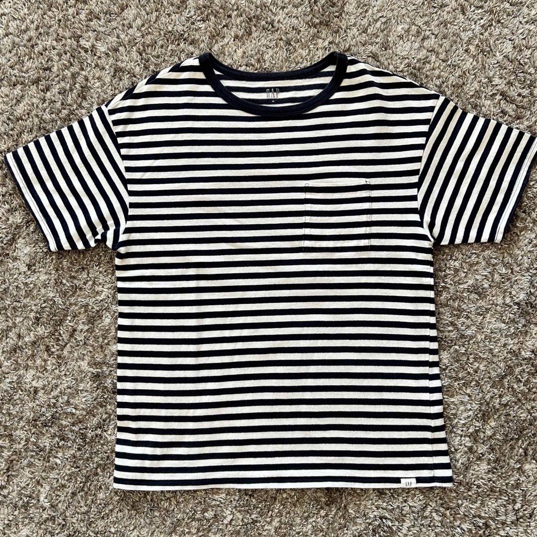 GAP(ギャップ)の最終値下げ★GAP★150★コットンTシャツボーダーネイビー キッズ/ベビー/マタニティのキッズ服男の子用(90cm~)(Tシャツ/カットソー)の商品写真