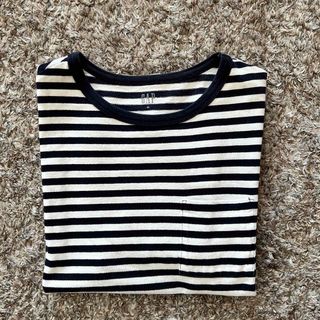 ギャップ(GAP)の最終値下げ★GAP★150★コットンTシャツボーダーネイビー(Tシャツ/カットソー)