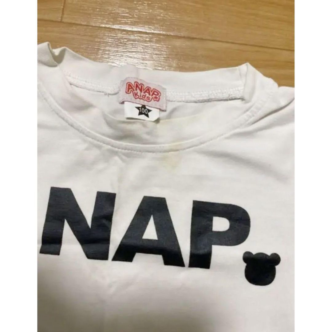 ANAP Kids(アナップキッズ)のANAPKIDS  白Tシャツ  100 キッズ/ベビー/マタニティのキッズ服女の子用(90cm~)(Tシャツ/カットソー)の商品写真