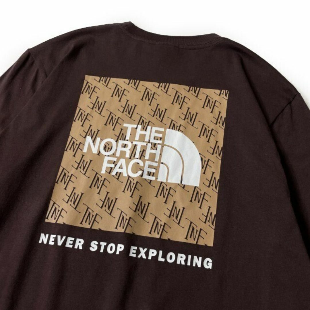 THE NORTH FACE(ザノースフェイス)のノースフェイス 長袖 Tシャツ US限定 ボックスロゴ(L)茶 180902 メンズのトップス(Tシャツ/カットソー(七分/長袖))の商品写真